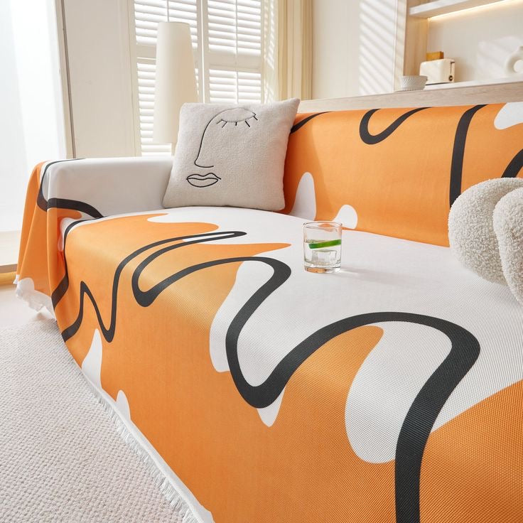 Mustard lifeline Sofa Cover