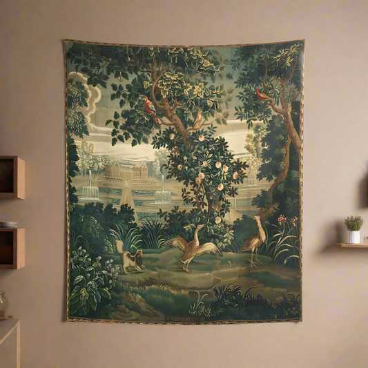 Medieval jungle life Tapestry