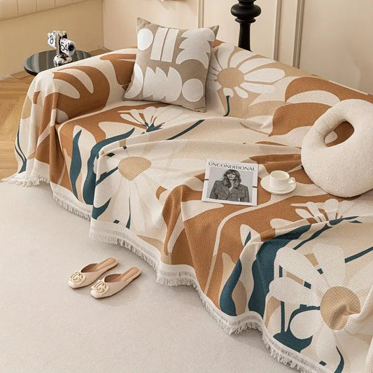 Mid-Century Botanical Sofa Cover