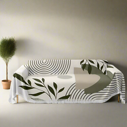 Boho Monstera Sofa Cover