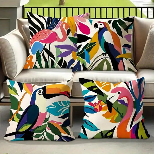 Flamingo Fiesta Cushion Covers (Pack of 4)
