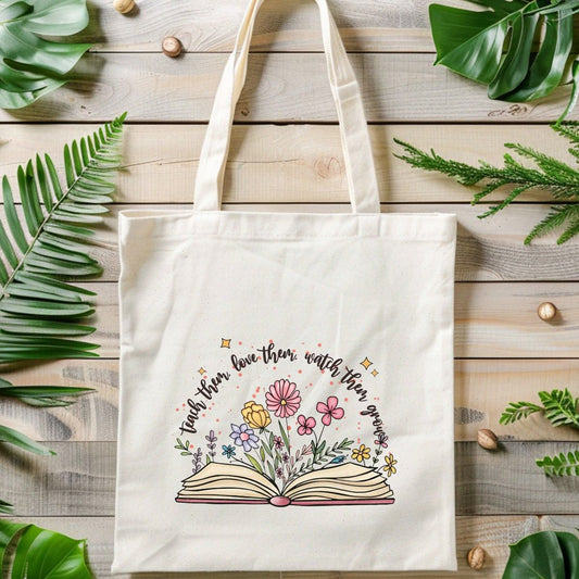 Literary Bloom Tote Bag