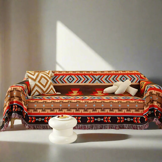 African Terracotta Sofa Cover