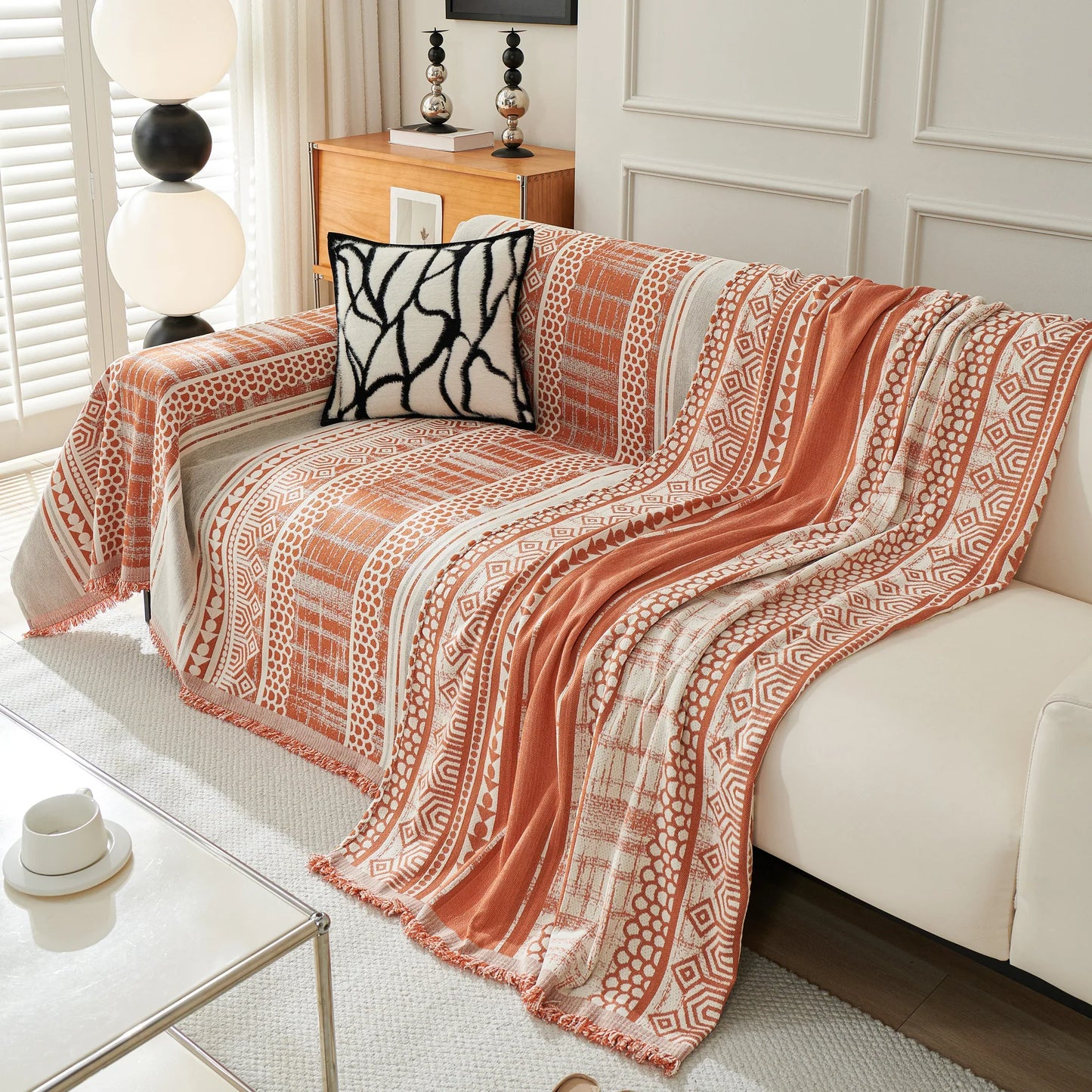Boho Geometric Sofa Cover