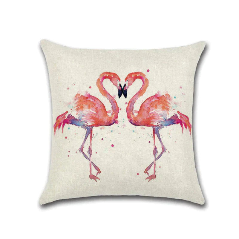 TROPICAL FLAMINGO CUSHION COVERS (PACK OF 5)