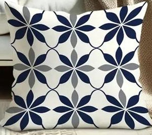 Navy Blossom Cushion Covers (Pack of 4)