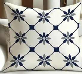 Navy Blossom Cushion Covers (Pack of 4)
