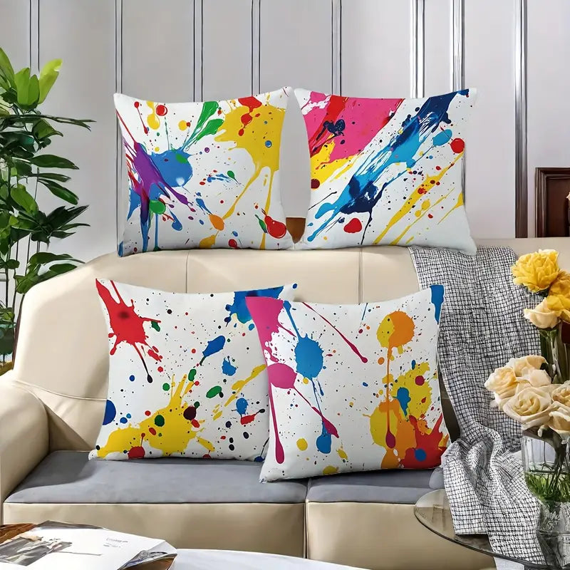 Vivid Splash Cushion Covers (Pack of 4)