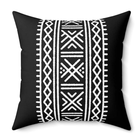Tribal Cushion Cover Black & White Pack of 2