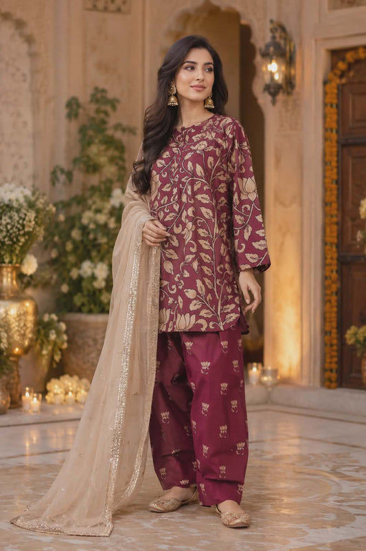 Burgundy Gold Grace